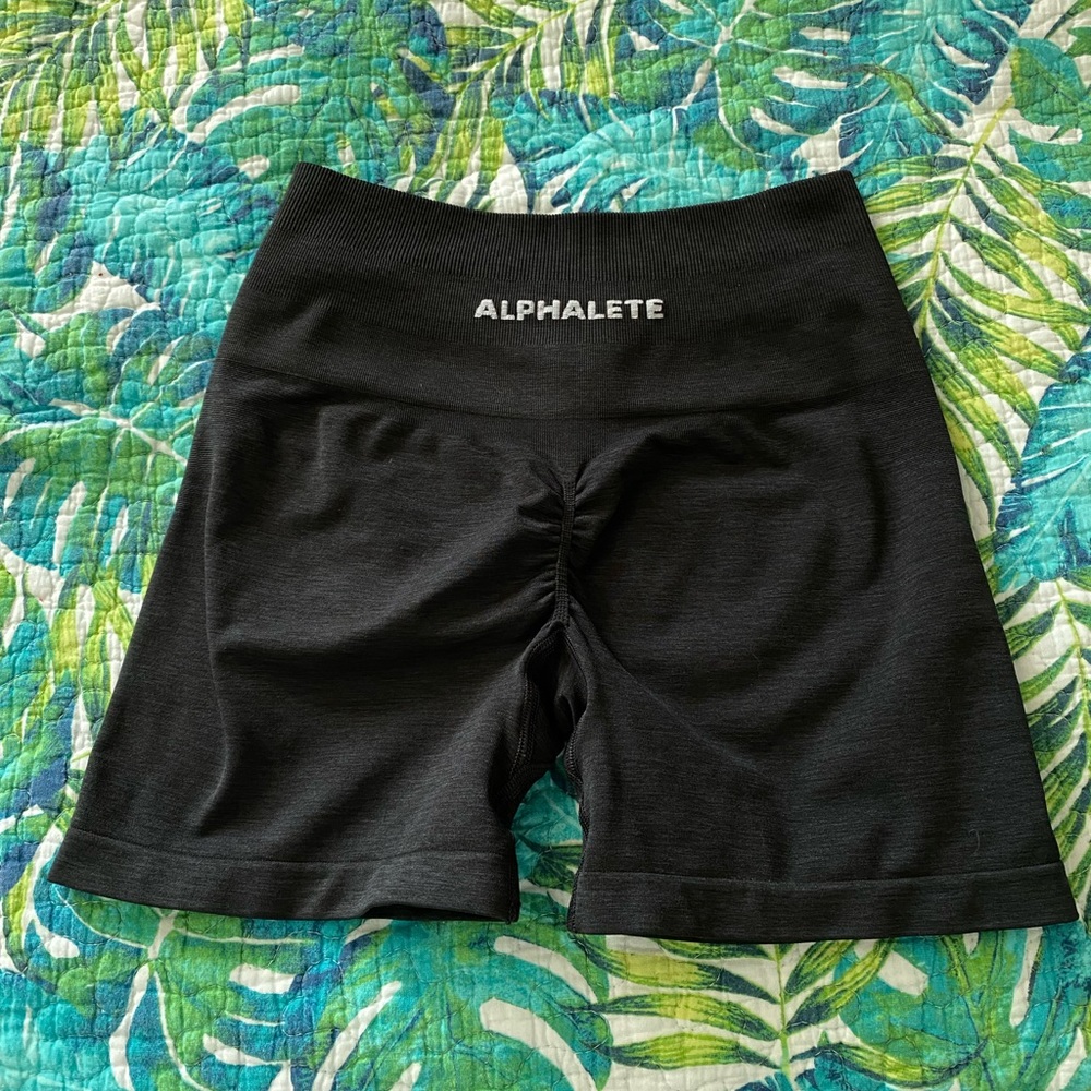 Black Marl Alphalete Amplify Shorts XS